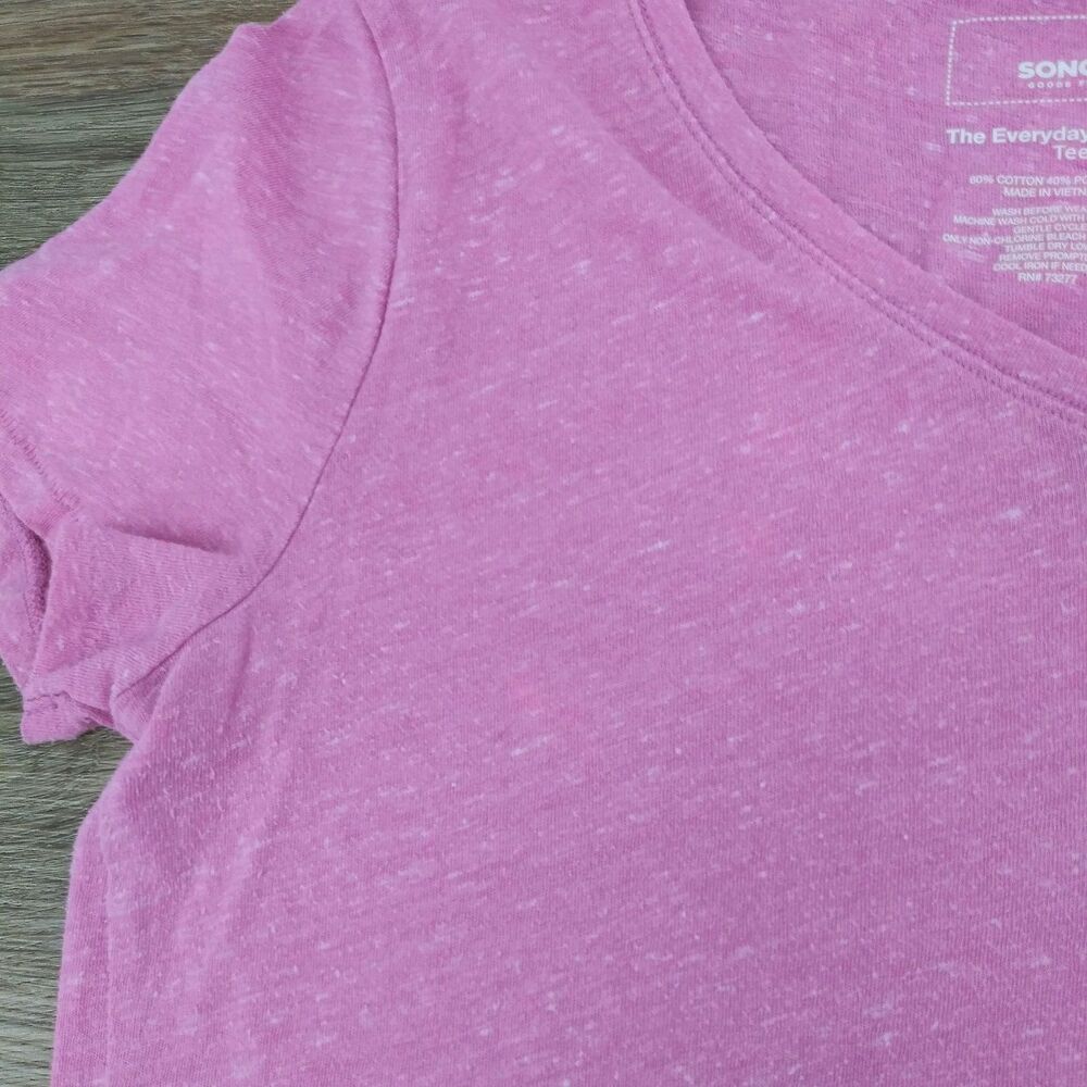Sonoma Shirt Womens Size S Pink Short Sleeve V-Neck Pullover Top - Picture 5 of 5